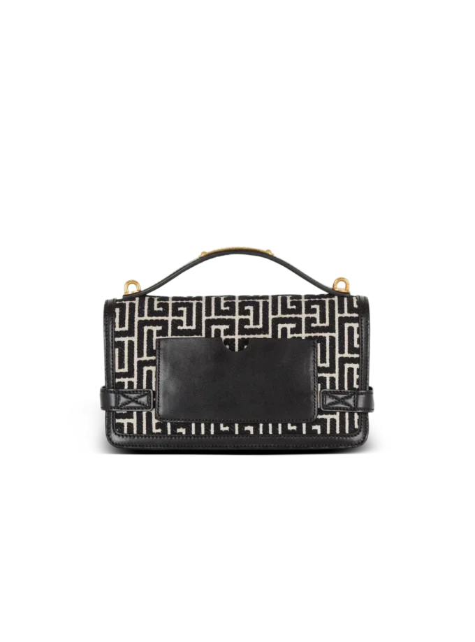 B-Buzz Shoulder 24 Tasche aus Kalbsleder und PB-Jacquard-Canvas B-Buzz Shoulder 24 Tasche aus Kalbsleder und PB-Jacquard-Canvas