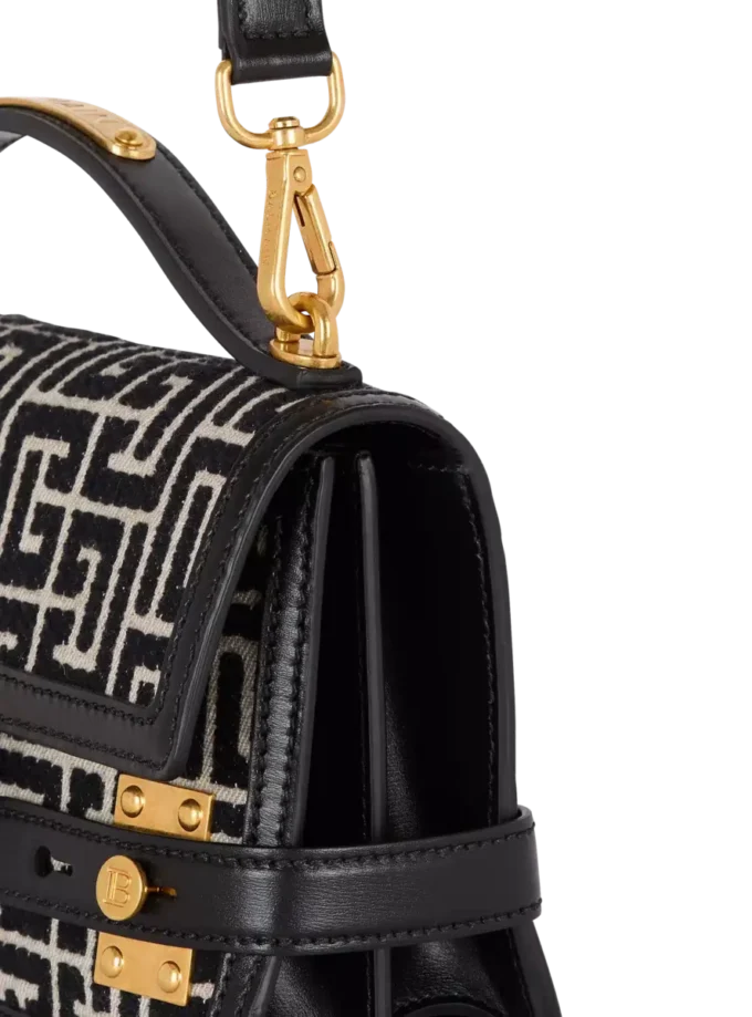 B-Buzz Shoulder 24 Tasche aus Kalbsleder und PB-Jacquard-Canvas B-Buzz Shoulder 24 Tasche aus Kalbsleder und PB-Jacquard-Canvas