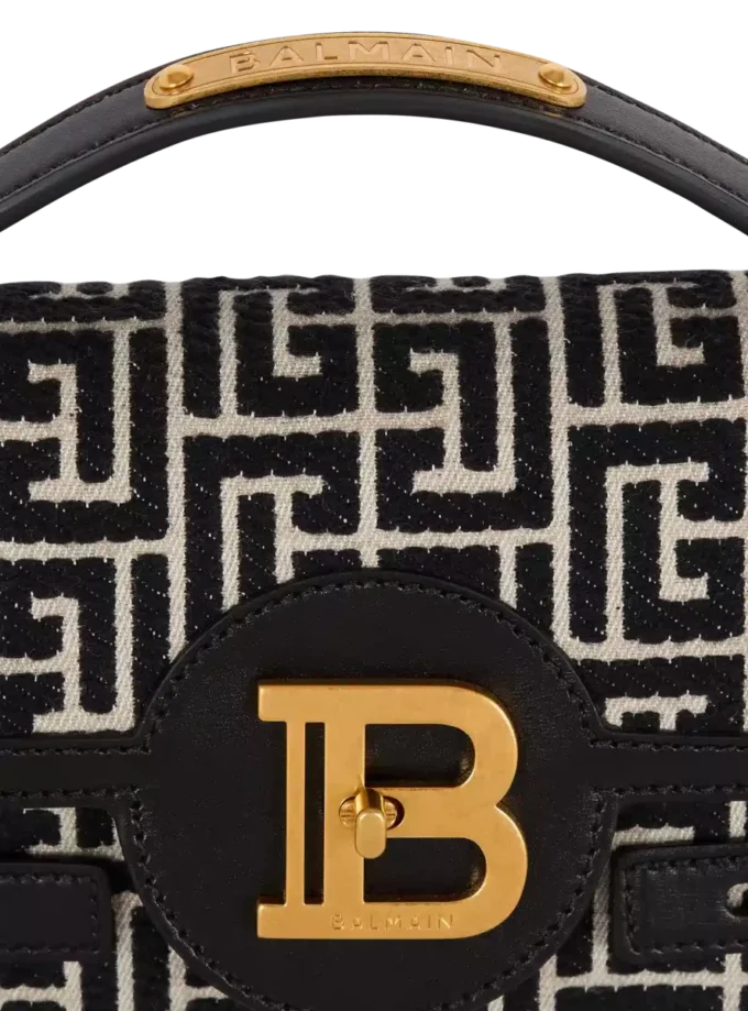 B-Buzz Shoulder 24 Tasche aus Kalbsleder und PB-Jacquard-Canvas B-Buzz Shoulder 24 Tasche aus Kalbsleder und PB-Jacquard-Canvas