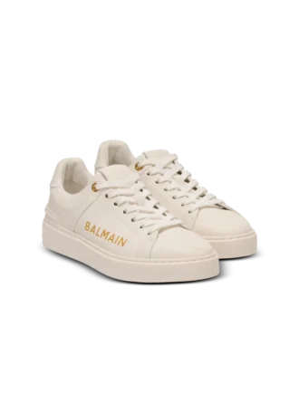 B-Court Sneakers aus bedrucktem Kalbsleder