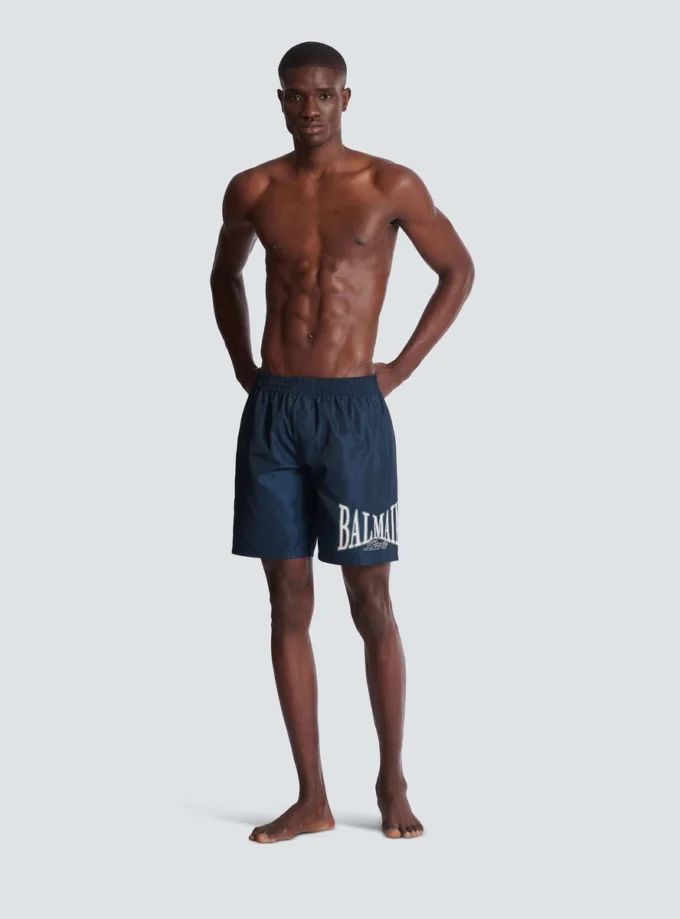 Badeshorts mit Balmain College-Logo