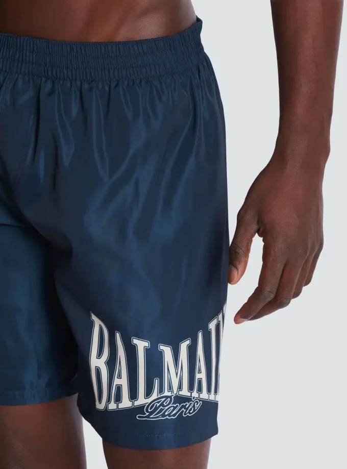 Badeshorts mit Balmain College-Logo