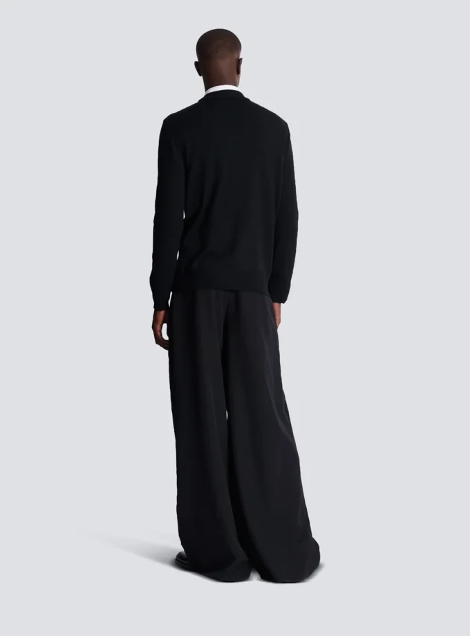 Balmain College Jacquard-Strickpullover