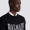 Balmain College Jacquard-Strickpullover