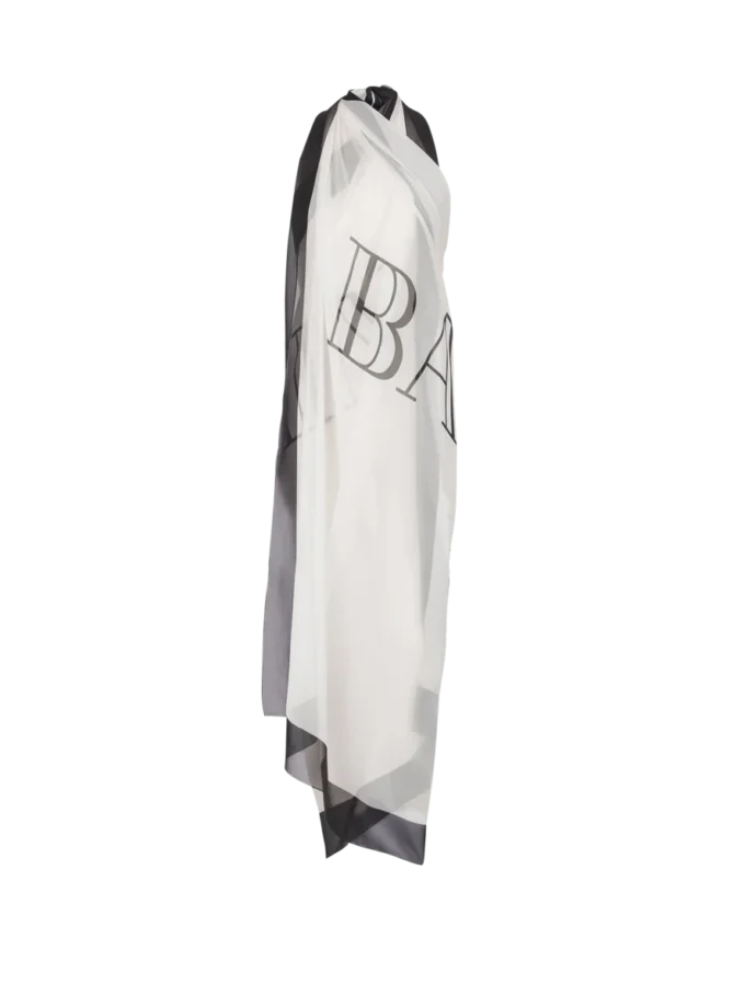 Balmain Couture zweifarbiger Strandwickel mit Print