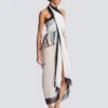 Balmain Couture zweifarbiger Strandwickel mit Print