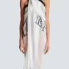 Balmain Couture zweifarbiger Strandwickel mit Print