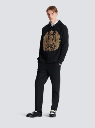 Balmain Écusson bestickter Hoodie