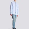 Balmain Écusson besticktes Baumwollhemd