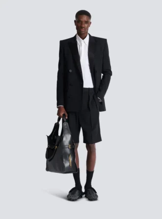 Balmain Écusson besticktes Popelinehemd