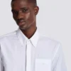 Balmain Écusson besticktes Popelinehemd
