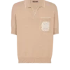 Balmain Écusson besticktes Strick-Poloshirt Balmain Écusson besticktes Strick-Poloshirt