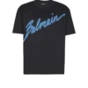 Balmain Lettre T-Shirt mit Flockdruck Balmain Lettre T-Shirt mit Flockdruck