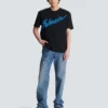 Balmain Lettre T-Shirt mit Flockdruck Balmain Lettre T-Shirt mit Flockdruck