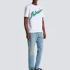 Balmain Lettre T-Shirt mit Flockdruck Balmain Lettre T-Shirt mit Flockdruck