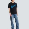 Balmain Lettre T-Shirt mit Flockdruck Balmain Lettre T-Shirt mit Flockdruck