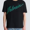 Balmain Lettre T-Shirt mit Flockdruck Balmain Lettre T-Shirt mit Flockdruck