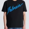 Balmain Lettre T-Shirt mit Flockdruck Balmain Lettre T-Shirt mit Flockdruck