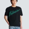 Balmain Lettre T-Shirt mit Flockdruck Balmain Lettre T-Shirt mit Flockdruck
