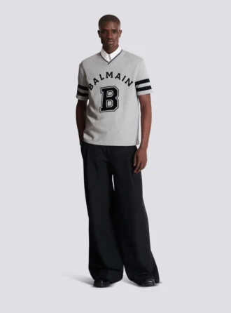 Balmain Sport T-Shirt mit V-Ausschnitt