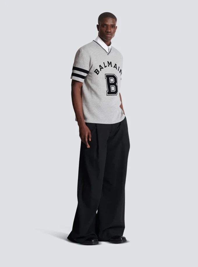 Balmain Sport T-Shirt mit V-Ausschnitt Balmain Sport T-Shirt mit V-Ausschnitt