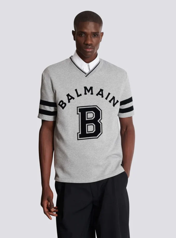 Balmain Sport T-Shirt mit V-Ausschnitt Balmain Sport T-Shirt mit V-Ausschnitt