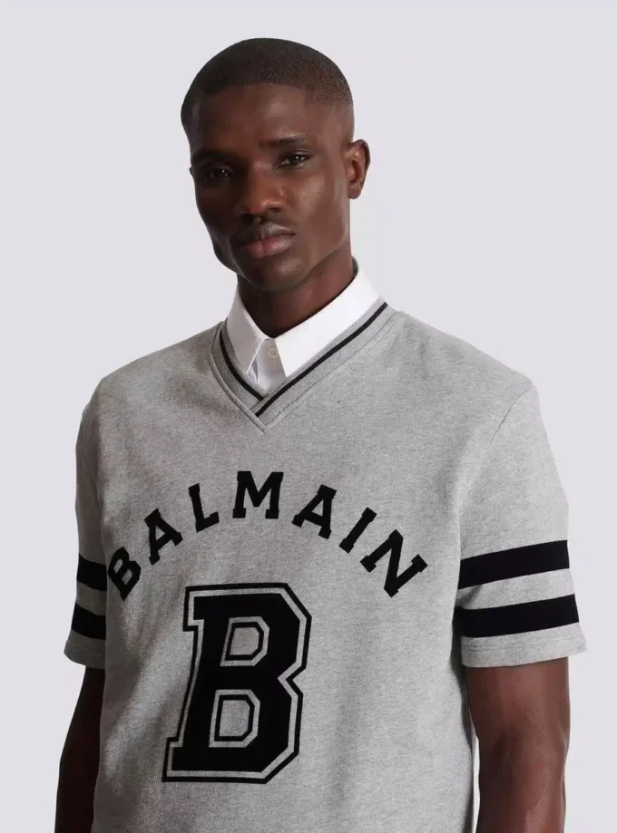 Balmain Sport T-Shirt mit V-Ausschnitt Balmain Sport T-Shirt mit V-Ausschnitt