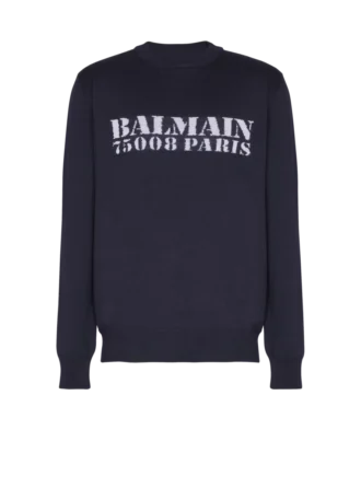 Balmain Stamp Pullover aus Merinowolle