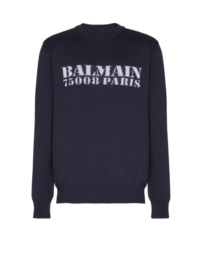Balmain Stamp Pullover aus Merinowolle