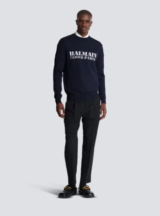 Balmain Stamp Pullover aus Merinowolle