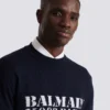 Balmain Stamp Pullover aus Merinowolle