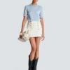 Balmain Strickoberteil mit Emblème-Stickerei Balmain Strickoberteil mit Emblème-Stickerei