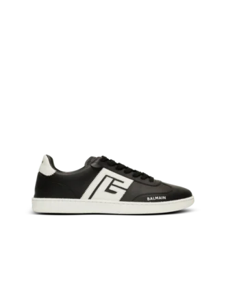 Balmain Swan Sneakers aus Kalbsleder