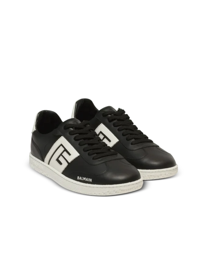 Balmain Swan Sneakers aus Kalbsleder Balmain Swan Sneakers aus Kalbsleder