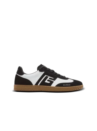 Balmain Swan Sneakers aus Kalbsleder und Wildleder