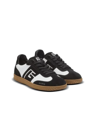 Balmain Swan Sneakers aus Kalbsleder und Wildleder