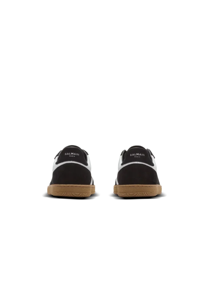 Balmain Swan Sneakers aus Kalbsleder und Wildleder Balmain Swan Sneakers aus Kalbsleder und Wildleder