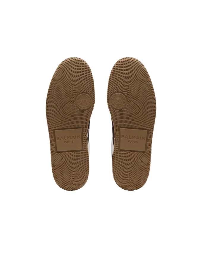 Balmain Swan Sneakers aus Kalbsleder und Wildleder Balmain Swan Sneakers aus Kalbsleder und Wildleder