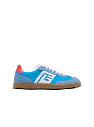Balmain Swan Sneakers aus Leder, Wildleder und Nylon