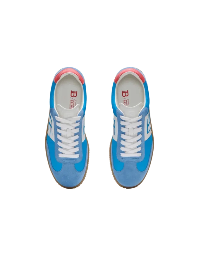 Balmain Swan Sneakers aus Leder, Wildleder und Nylon Balmain Swan Sneakers aus Leder, Wildleder und Nylon