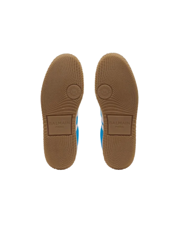 Balmain Swan Sneakers aus Leder, Wildleder und Nylon Balmain Swan Sneakers aus Leder, Wildleder und Nylon