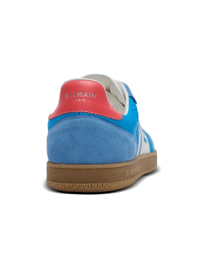 Balmain Swan Sneakers aus Leder, Wildleder und Nylon Balmain Swan Sneakers aus Leder, Wildleder und Nylon
