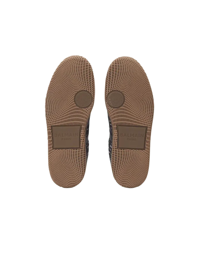 Balmain Swan Sneakers aus PB Labyrinth Jacquard Balmain Swan Sneakers aus PB Labyrinth Jacquard