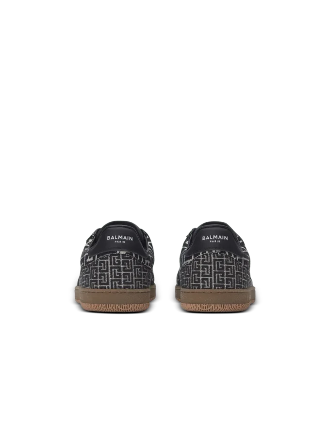 Balmain Swan Sneakers aus PB Labyrinth Jacquard Balmain Swan Sneakers aus PB Labyrinth Jacquard