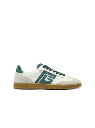 Balmain Swan Sneakers aus Wildleder und Glattleder