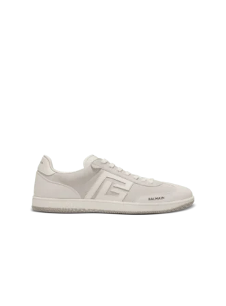 Balmain Swan Sneakers aus Wildleder und Glattleder