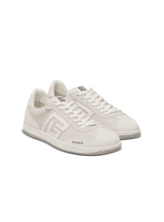 Balmain Swan Sneakers aus Wildleder und Glattleder