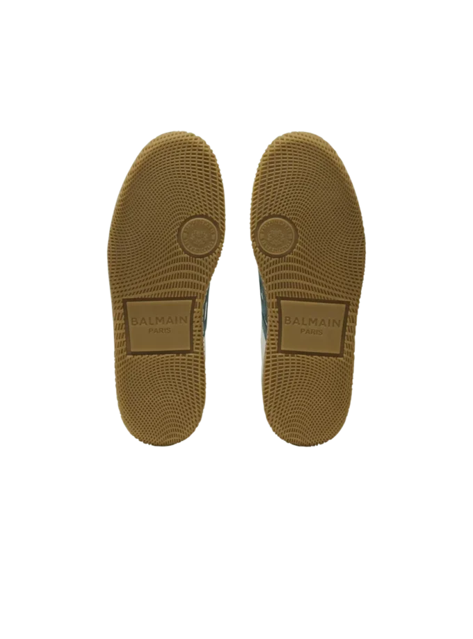 Balmain Swan Sneakers aus Wildleder und Glattleder Balmain Swan Sneakers aus Wildleder und Glattleder