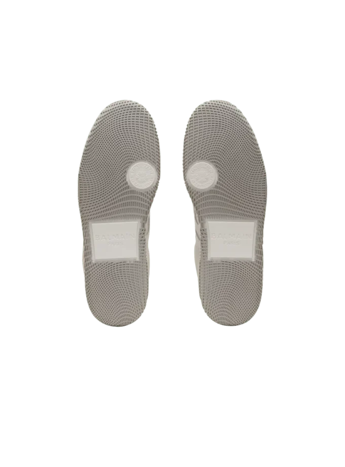 Balmain Swan Sneakers aus Wildleder und Glattleder Balmain Swan Sneakers aus Wildleder und Glattleder