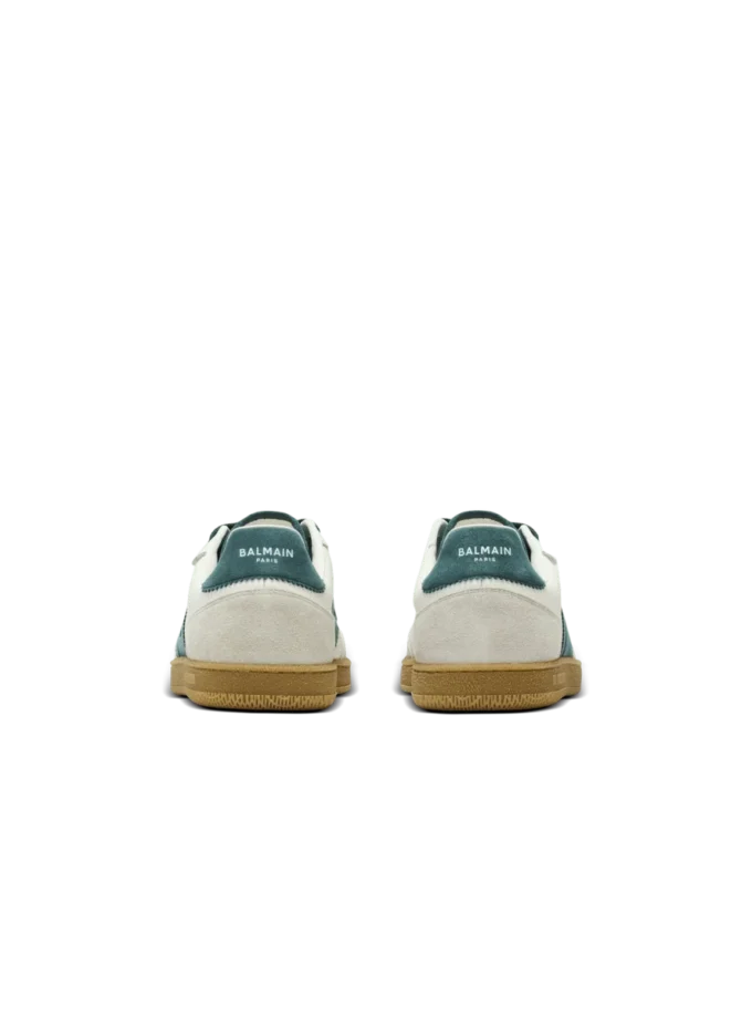 Balmain Swan Sneakers aus Wildleder und Glattleder Balmain Swan Sneakers aus Wildleder und Glattleder
